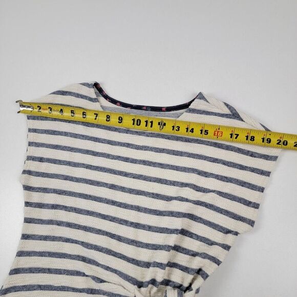 Saturday Sunday ANTHROPOLOGIE Striped Yael Side Tie Short Dress Black Beige XSP - Picture 6 of 11